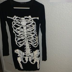 NastyGal Skeleton Dress *Bleach Stain*
